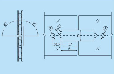 玻璃門夾YJ01CAD