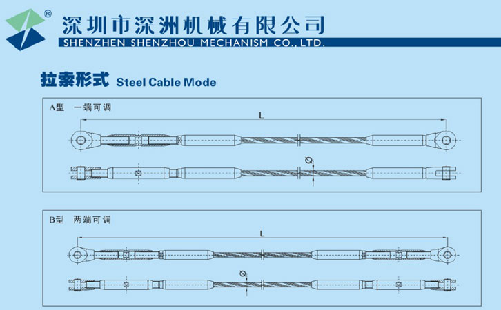 常見不銹鋼拉索規(guī)格形式