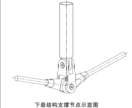 雙耳不銹鋼拉桿下懸結(jié)構(gòu)安裝效果圖.